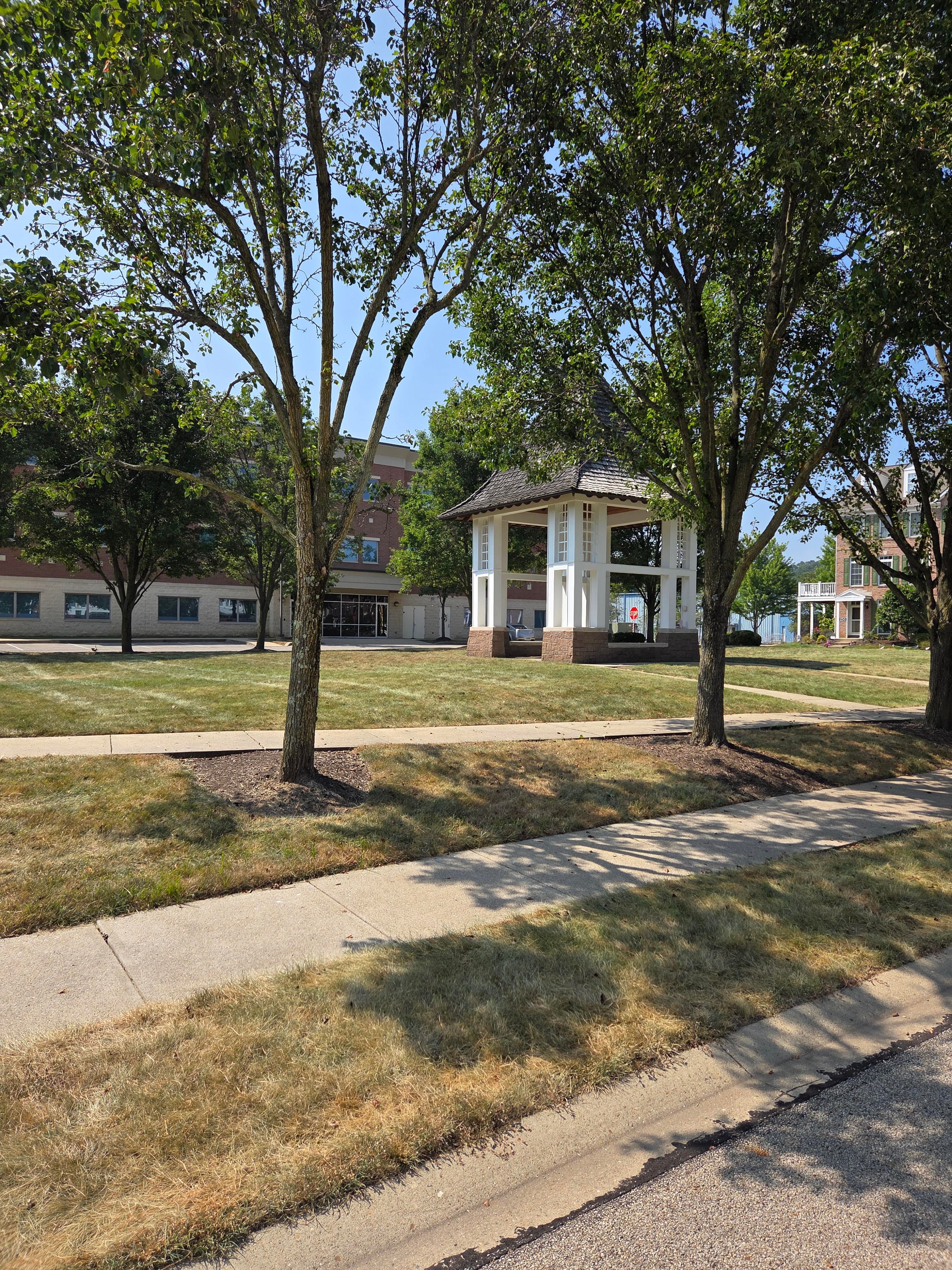 Beautiful outdoor setting with gazebo and well-maintained grounds